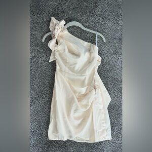 Sabo Skirt one shoulder satin mini dress